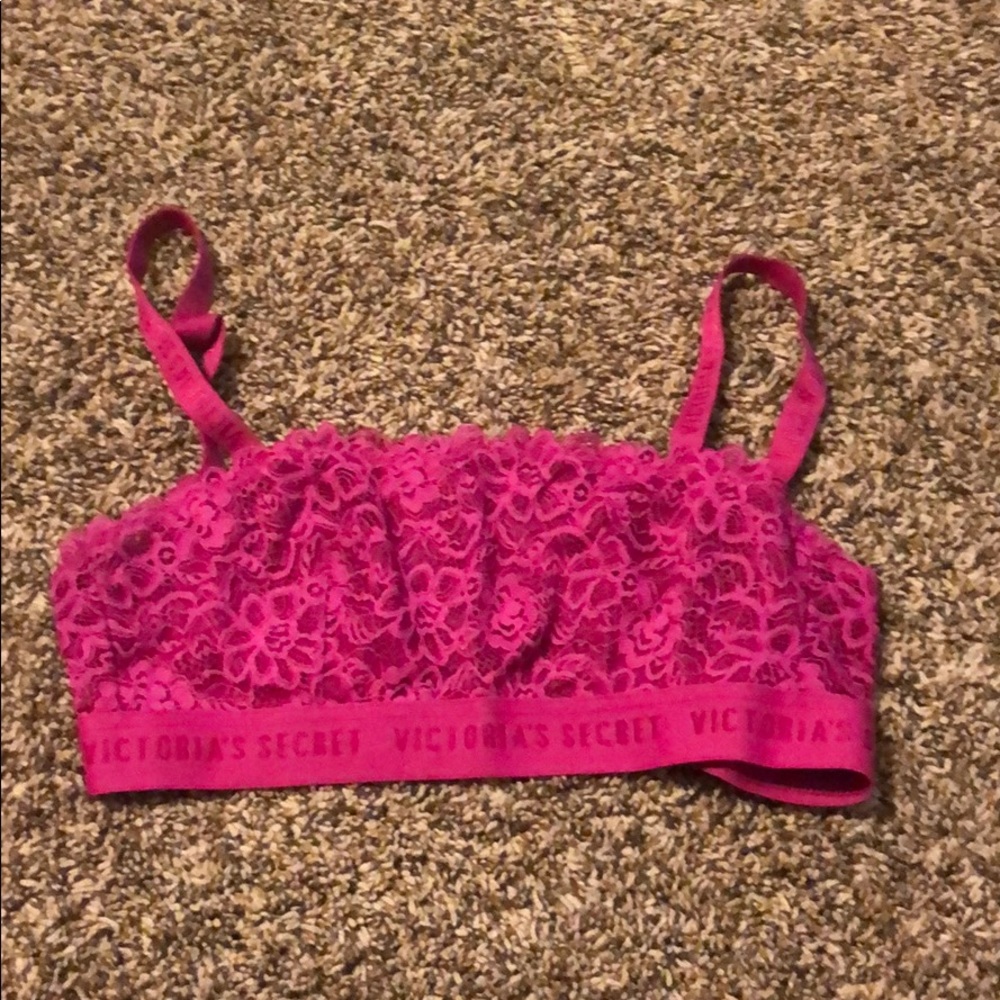 Pink lace bra from Pink